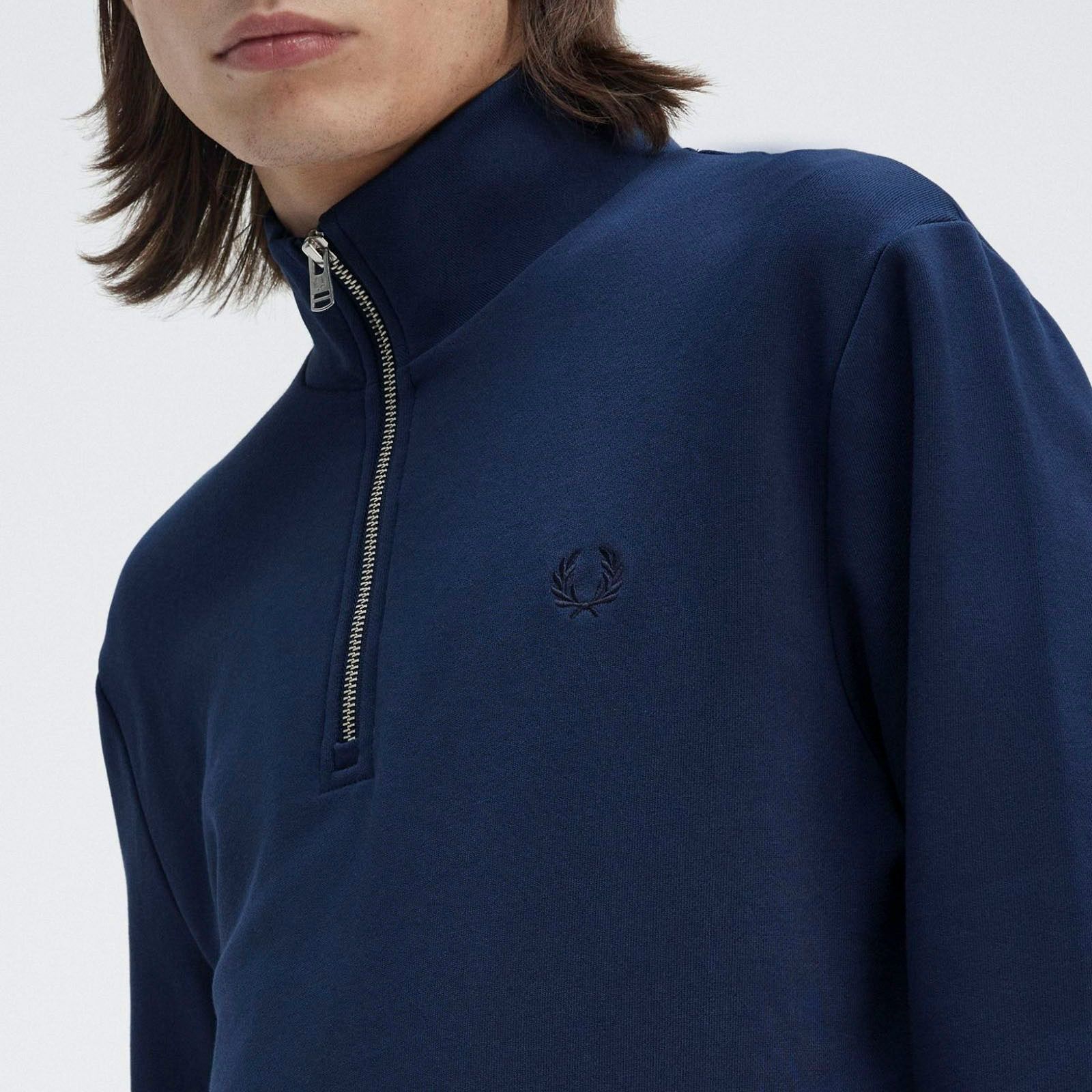Fred Perry Half Zip Sweatshirt Heren | PlutoSport